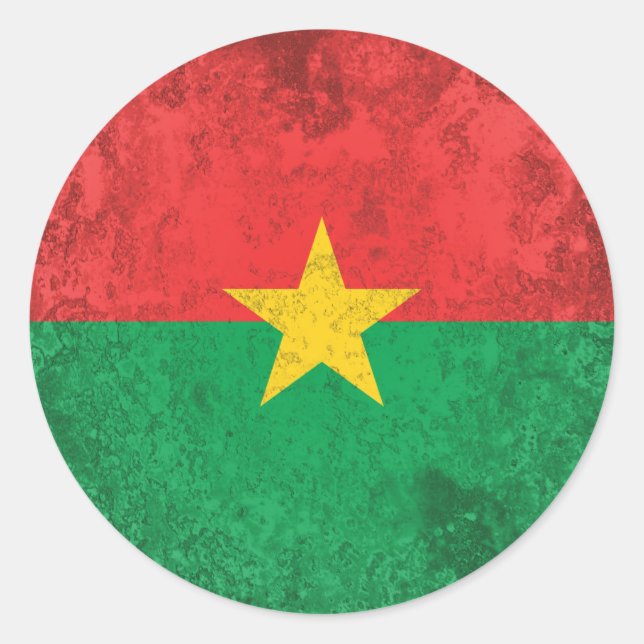 Burkina Faso Classic Round Sticker (Front)