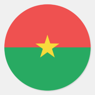 Burkina Faso Fisheye Flag Sticker