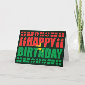Burkina Faso Flag Birthday Card