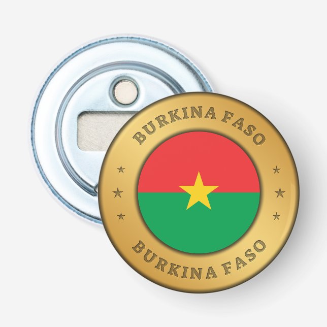 Burkina Faso Flag Bottle Opener (Front)