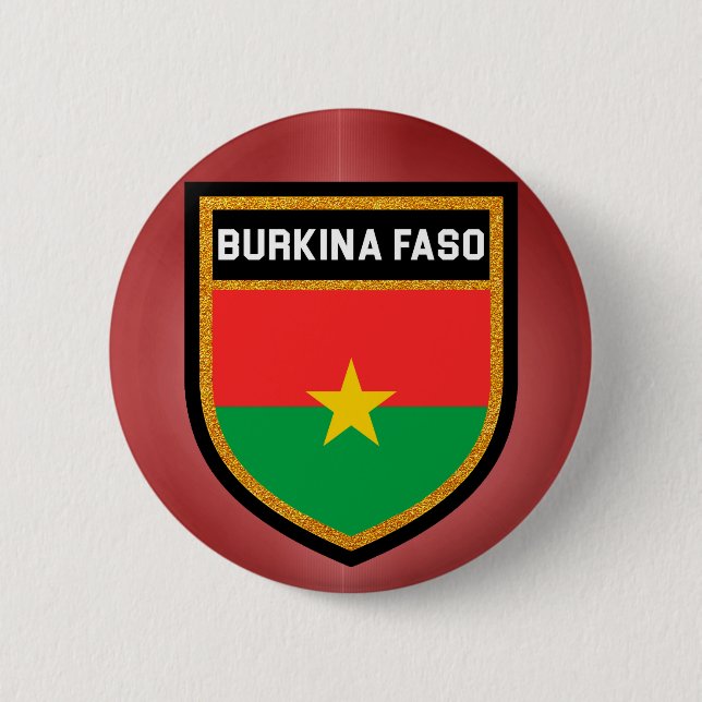Burkina Faso Flag Button (Front)
