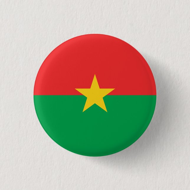 Burkina Faso Flag Button (Front)