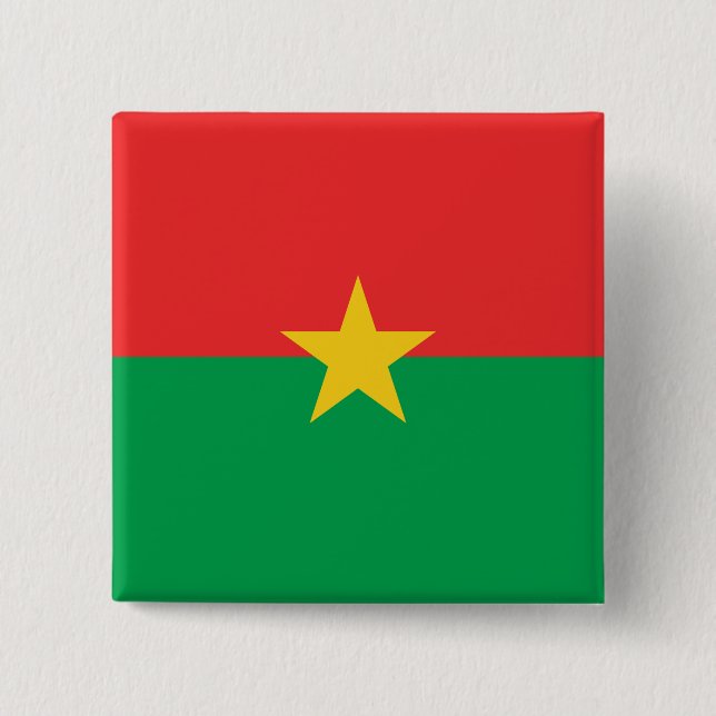 Burkina Faso Flag Button (Front)