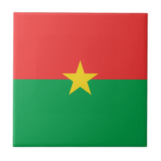 Burkina Faso Flag Ceramic Tile