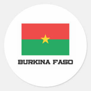 Burkina Faso Flag Classic Round Sticker