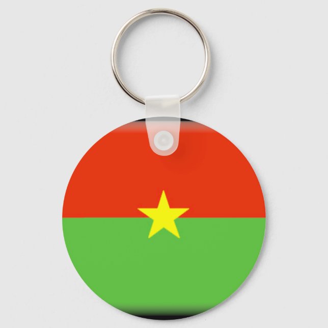 Burkina Faso Flag Keychain (Front)