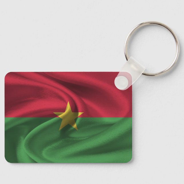 Burkina Faso Flag Keychain (Front)