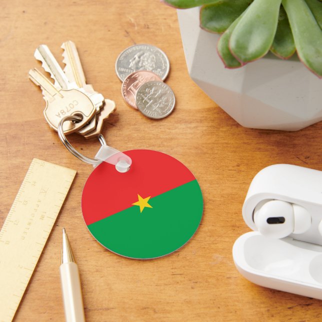 Burkina Faso flag Keychain (Desk)