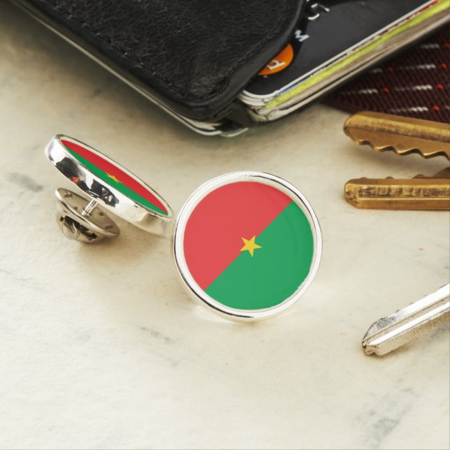 Burkina Faso flag Lapel Pin (In Situ)