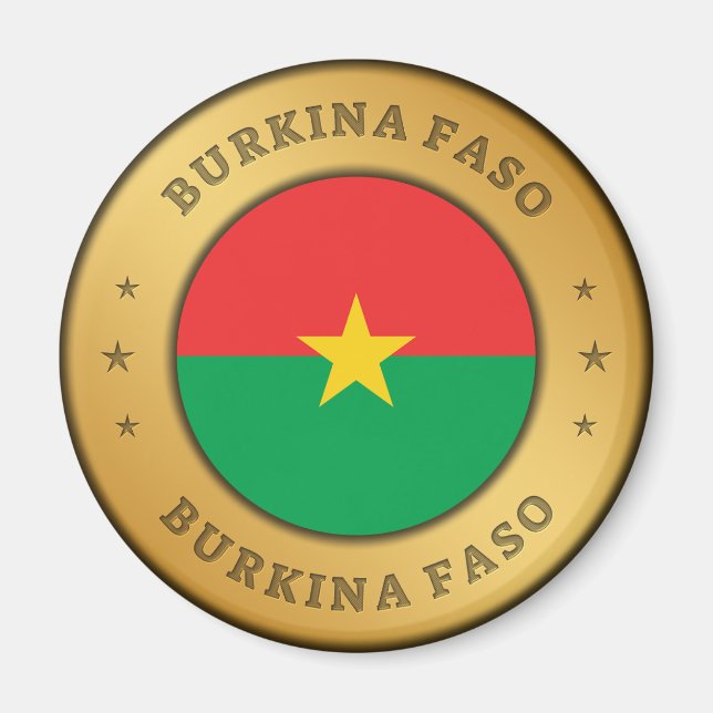 Burkina Faso Flag Magnet (Front)