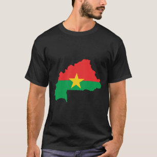 Burkina Faso Flag Map T-Shirt