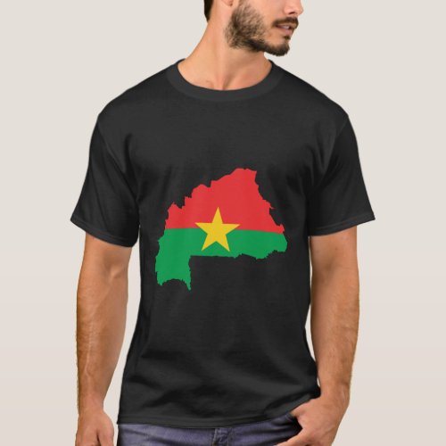 Burkina Faso Flag Map T_Shirt