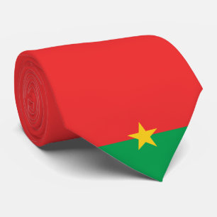 Burkina Faso Flag Neck Tie