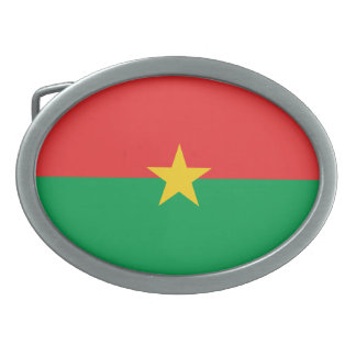 Burkina Faso Flag Oval Belt Buckle
