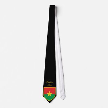 Burkina Faso Flag Personalized Tie by GrooveMaster at Zazzle