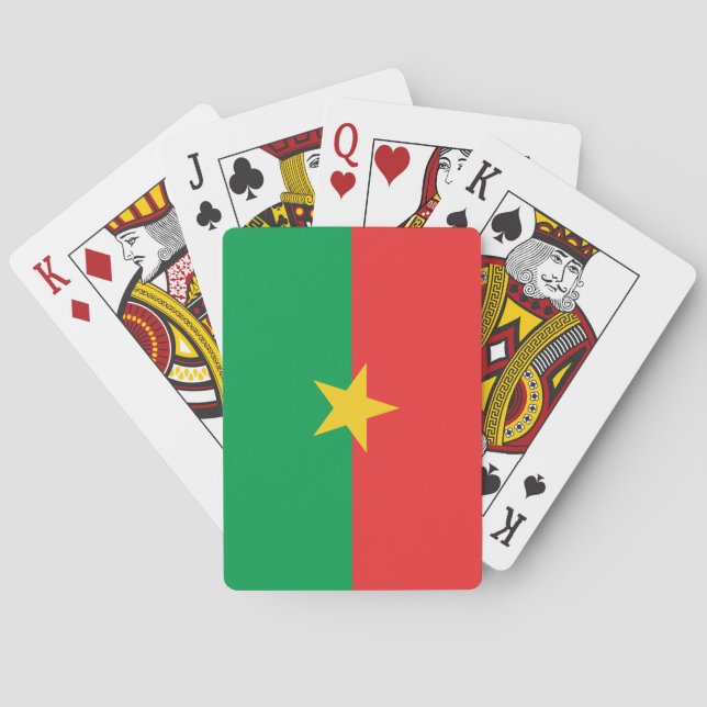 Burkina Faso Flag Poker Cards (Back)