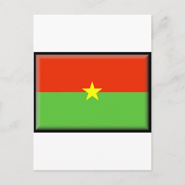 Burkina Faso Flag Postcard (Front)