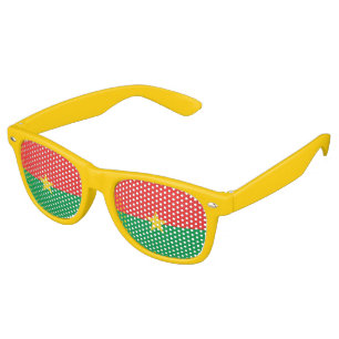 Burkina Faso Flag Retro Sunglasses