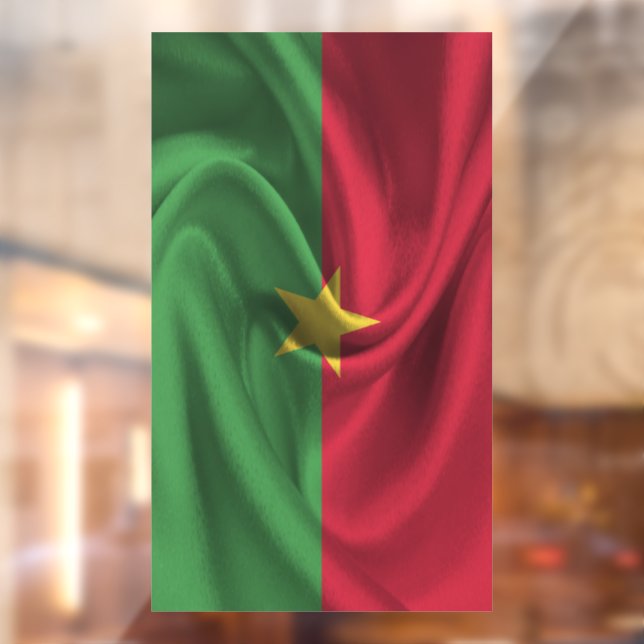 Burkina Faso Flag Window Cling (Sheet 2)