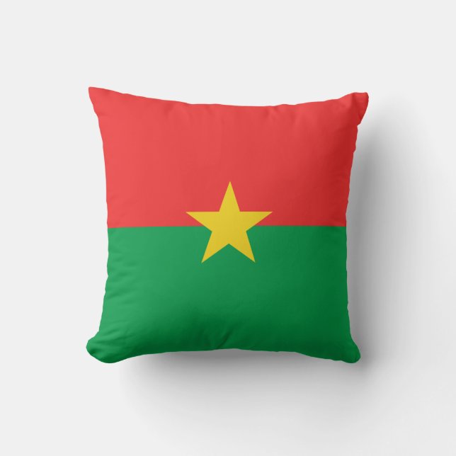 Burkina Faso Flag x Flag Pillow (Front)