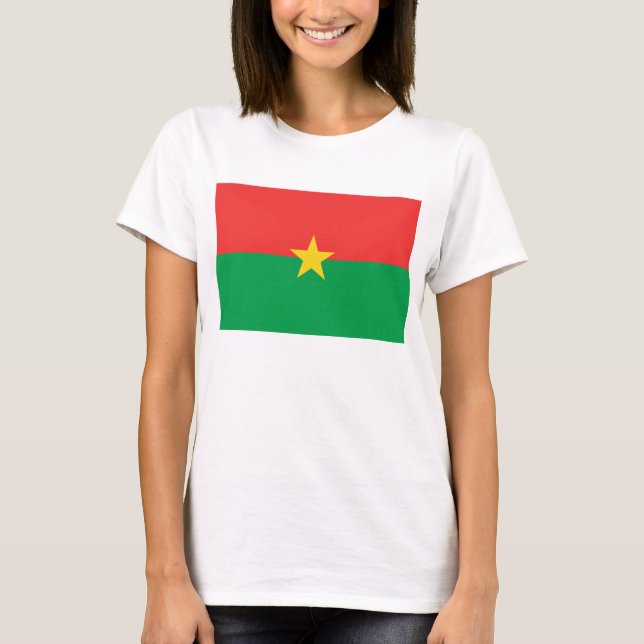 Burkina Faso Flag x Map T-Shirt (Front)
