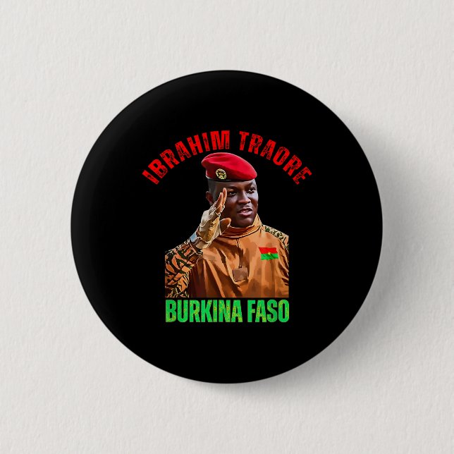 Burkina Faso- Ibrahim Traoré Thomas Sankara  Button (Front)