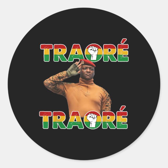Burkina Faso - Ibrahim Traoré _ Thomas Sankara  Classic Round Sticker (Front)