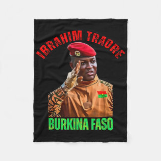 Burkina Faso- Ibrahim Traoré Thomas Sankara Fleece Blanket