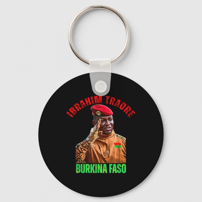 Burkina Faso- Ibrahim Traoré Thomas Sankara  Keychain (Front)