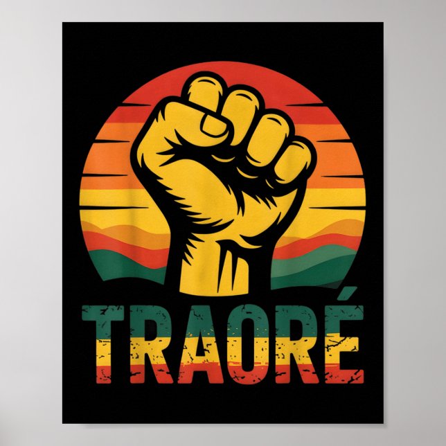 Burkina Faso-ibrahim Traoré _ Thomas Sankara T-shi Poster (Front)