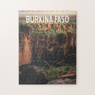 Burkina Faso Illustration Travel Art Vintage Jigsaw Puzzle