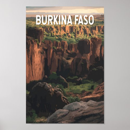 Burkina Faso Illustration Travel Art Vintage