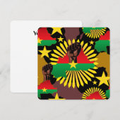 Burkina Faso Map, Flag and Revolution Fist (Front/Back)