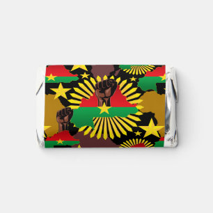 Burkina Faso Map, Flag and Revolution Fist Hershey's Miniatures