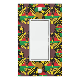 Burkina Faso Map, Flag and Revolution Fist Light Switch Cover