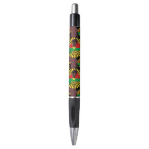 Burkina Faso Map, Flag and Revolution Fist Pen