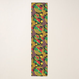 Burkina Faso Map, Flag and Revolution Fist Scarf