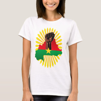 Burkina Faso Map, Flag and Revolution Fist T-Shirt