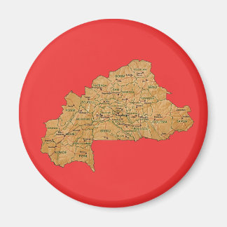 Burkina Faso Map Magnet