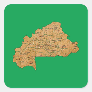 Burkina Faso Map Sticker