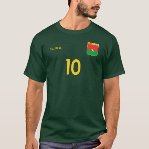 Burkina Faso National Football Team Soccer Retro   T_Shirt