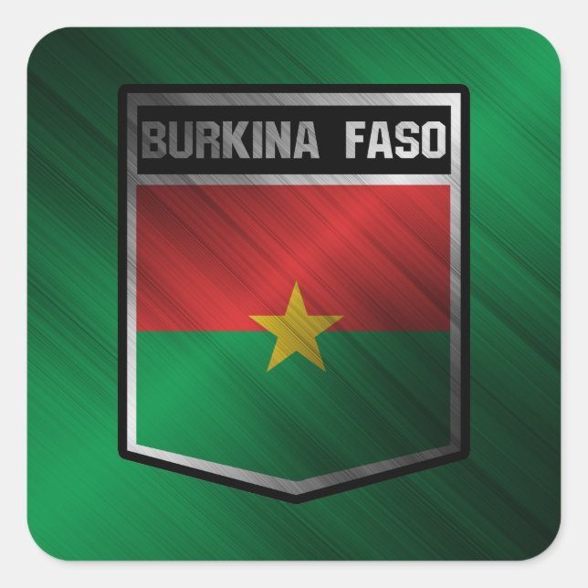Burkina Faso Square Sticker (Front)