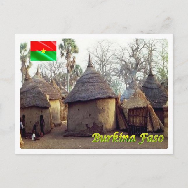 Burkina Faso - Traditional Homes - Postcard (Front)