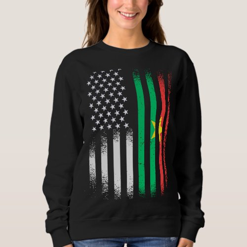 Burkinabe American Patriot Grown Country USA Flags Sweatshirt