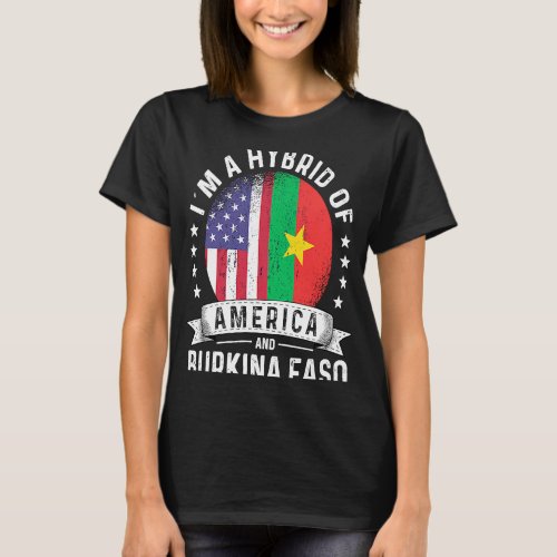 Burkinabe American Patriot Grown  Flag Humor T_Shirt