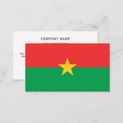 Burkinab Flag Flag of Burkina Faso Business Card