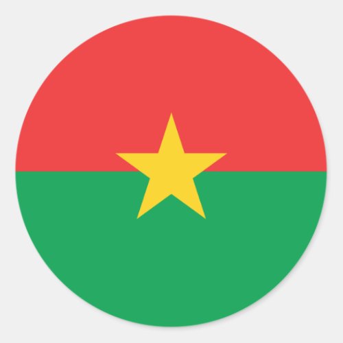 Burkinab Flag Flag of Burkina Faso Classic Round Sticker