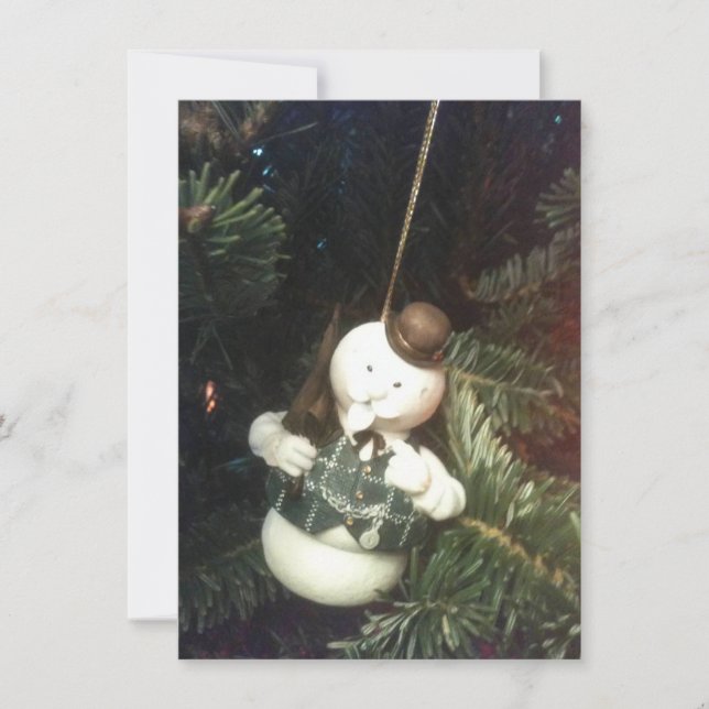 Burl Ives Snowman Christmas Postcard (Front)