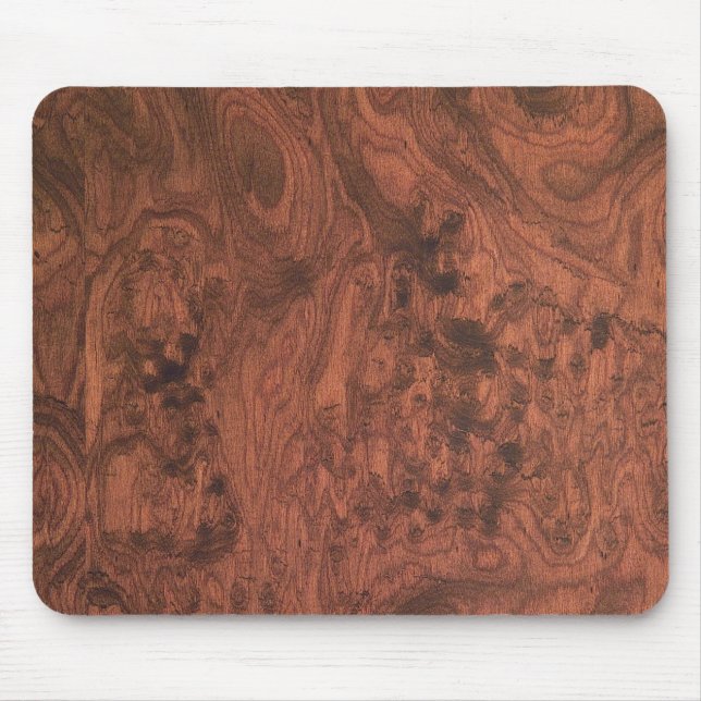 Burl Mahogany Wood Texture Mouse Pad (Front)