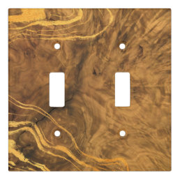 Burl wood design, forest, woodsy  light switch cover